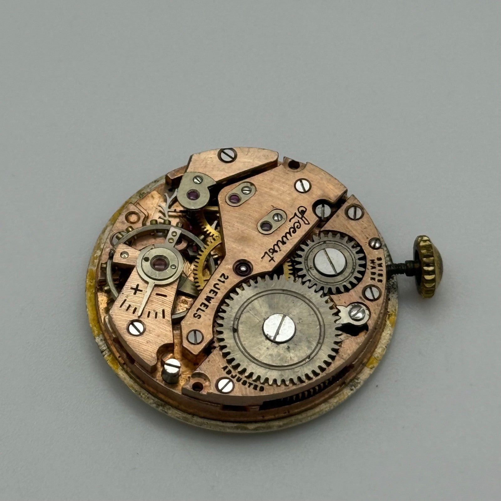 Accurist AS 984 Watch Movement Manual Wind Vintage Swiss Parts Repair 23.6mm