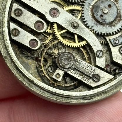 33.6mm Unidentified 15 Jewels Men's Trench Watch Movement Manual Wind PARTS