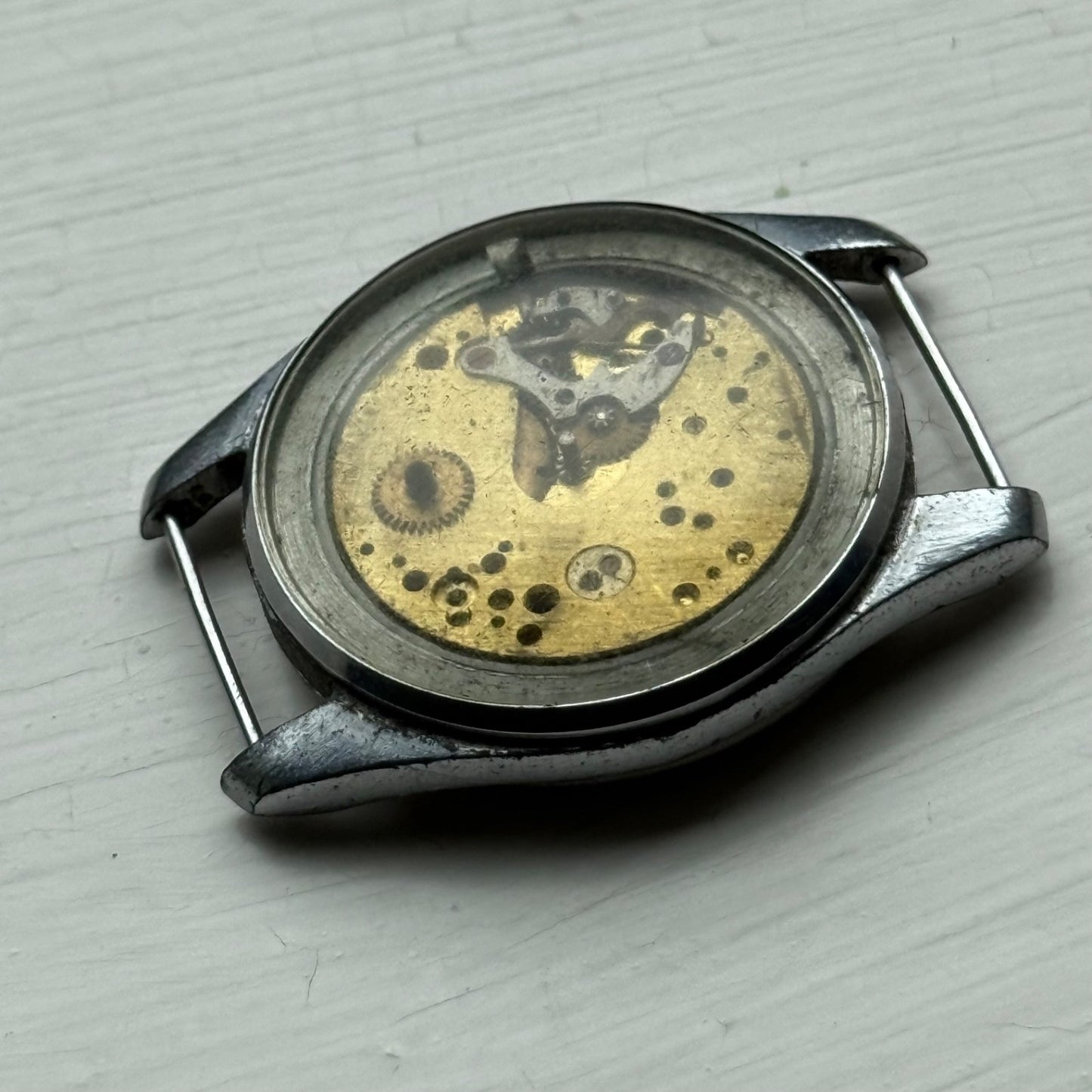 33mm Vintage Unidentified Manual Wind Watch PARTS / REPAIR / RESTORATION