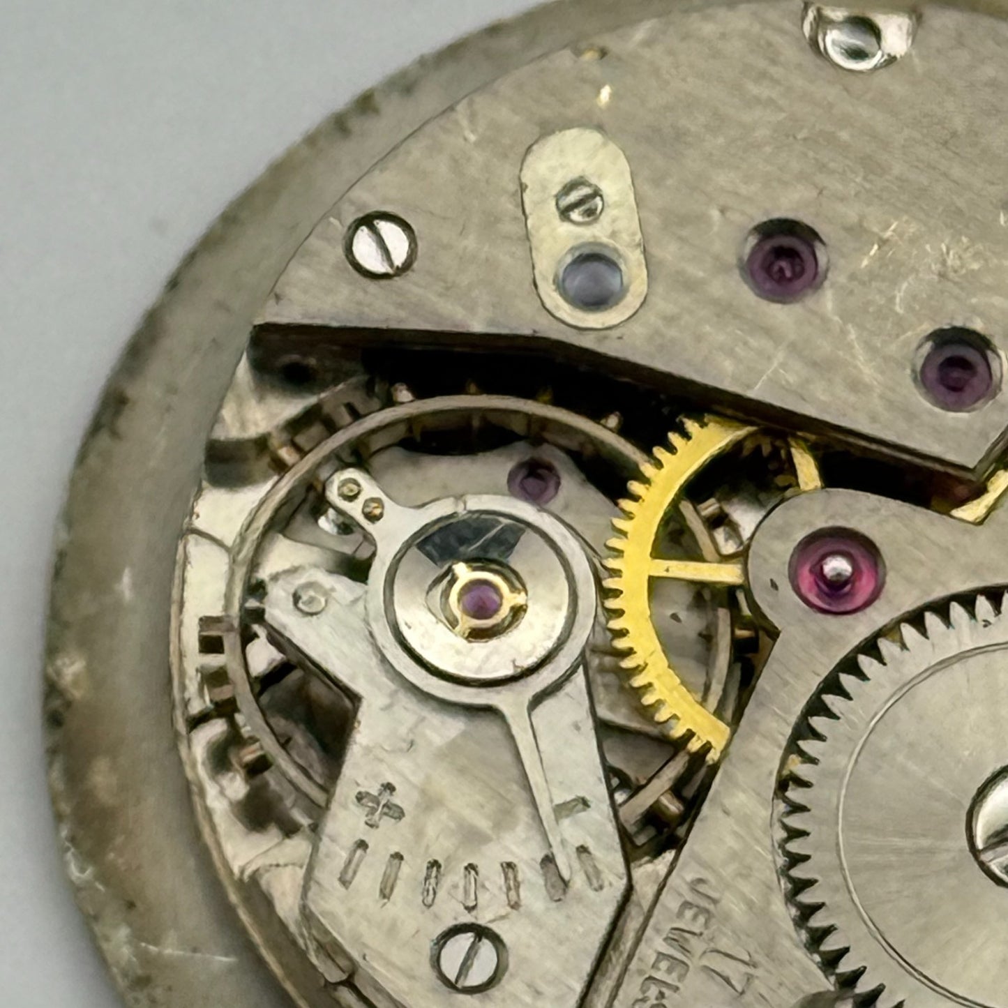 FEF 190 Watch Movement Garrard Manual Wind Vintage Swiss Parts Repair 23.5mm