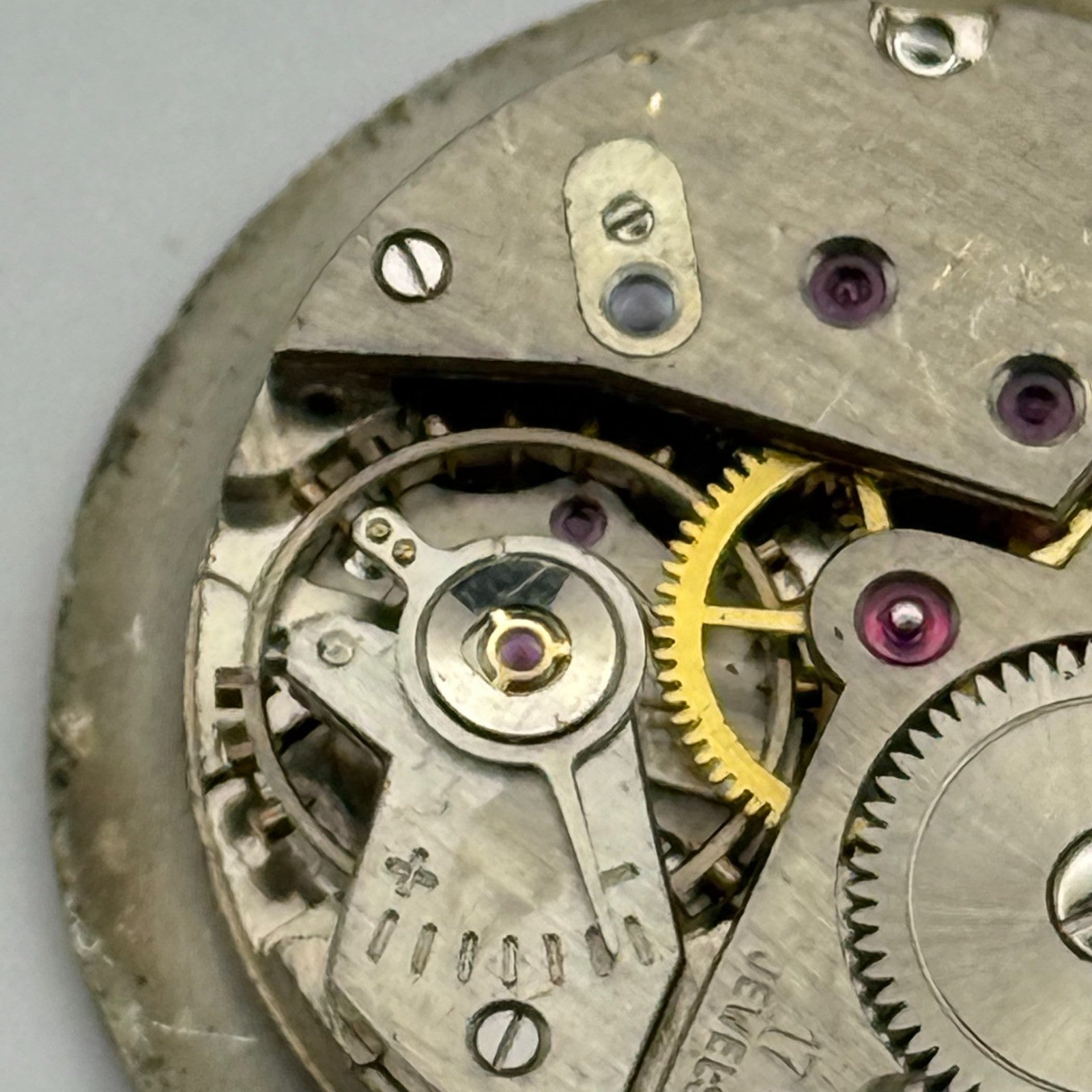 FEF 190 Watch Movement Garrard Manual Wind Vintage Swiss Parts Repair 23.5mm