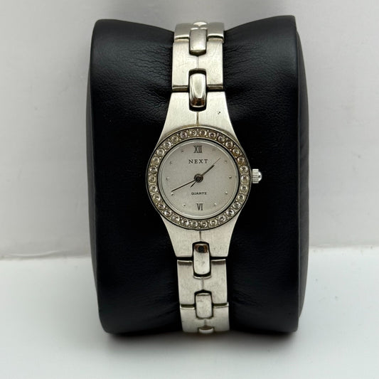 22mm Working Ladies Next M77459 Silver Tone Jewelled Quartz Watch 6 Inches
