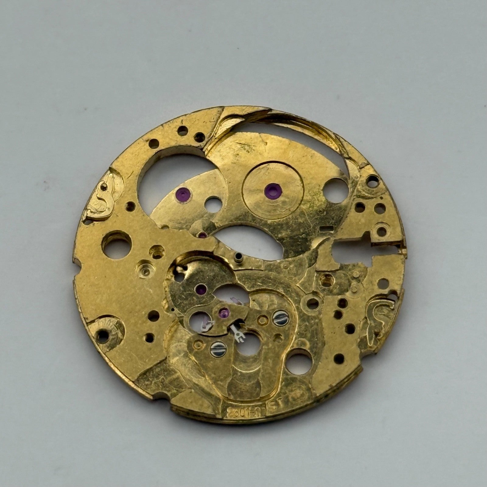 ETA 2801-1 ST Watch Movement Main Plate Manual Wind Vintage Swiss Parts 25.9mm