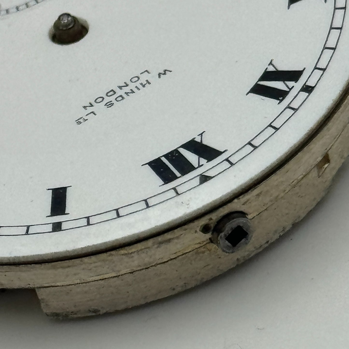 43mm High Grade Open Face W Hinds London LTD Pocket Watch Movement PARTS