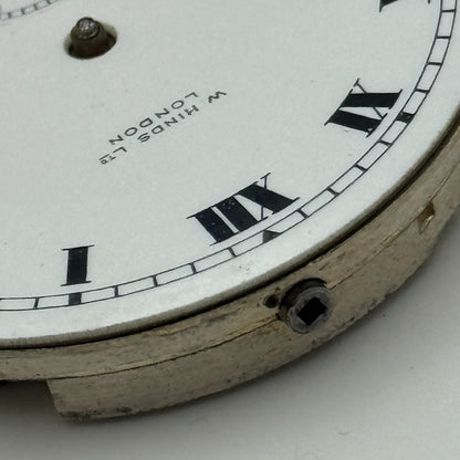 43mm High Grade Open Face W Hinds London LTD Pocket Watch Movement PARTS