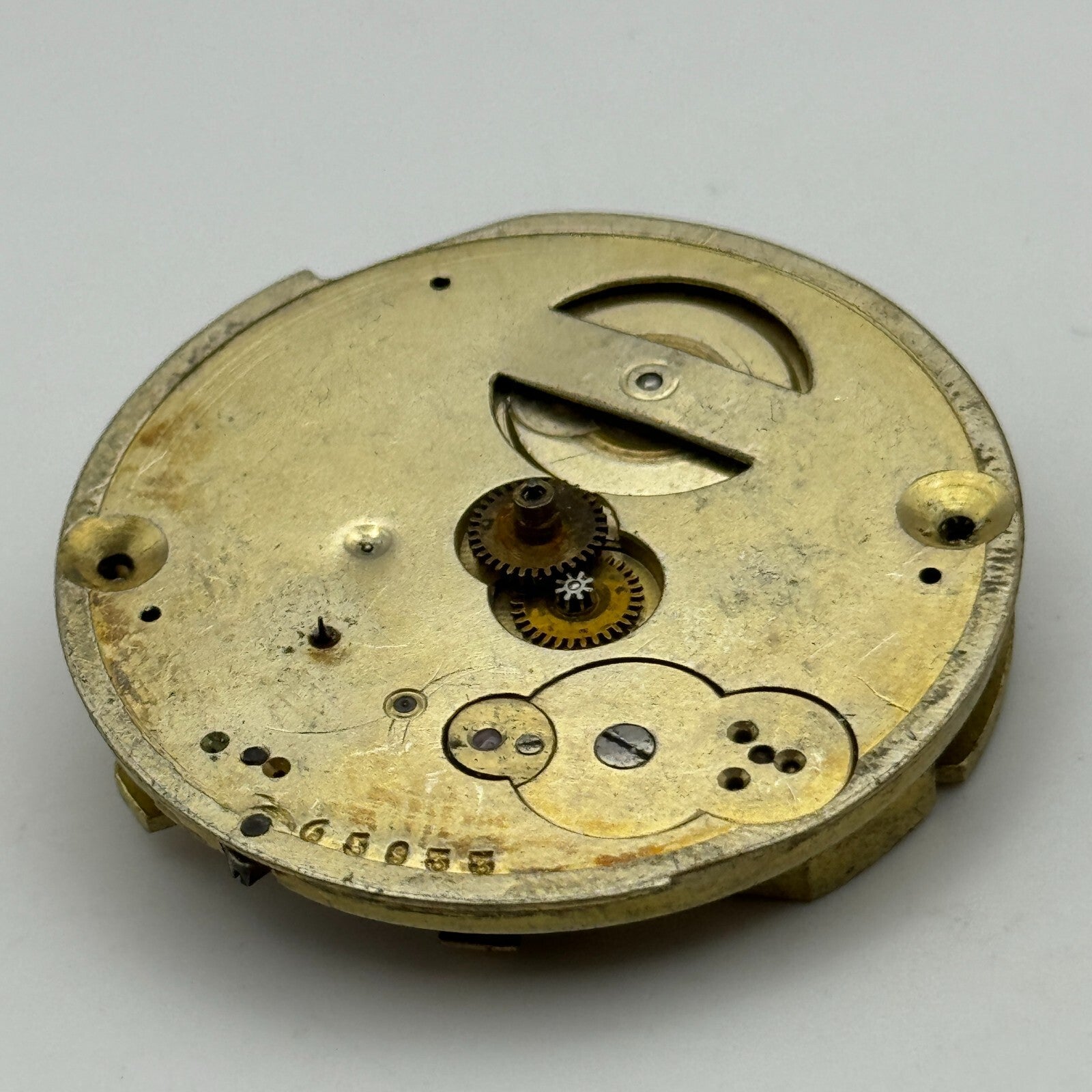 40.7mm Antique Nordmann Geneve Key Wound Pocket Watch Movement PARTS REPAIR