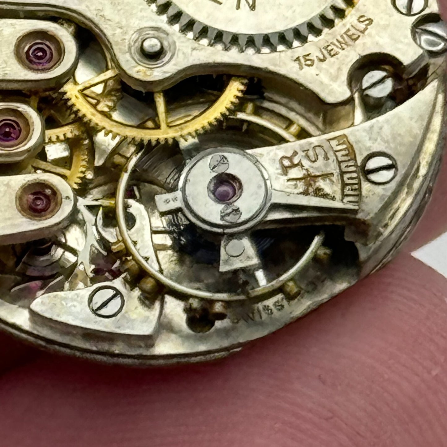 23.6mm Buren A Grand Prix 10 1/2N Manual Wind Swiss Watch Movement PARTS SPARES