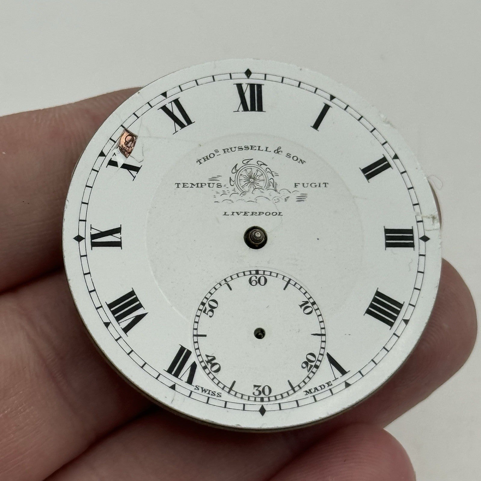 42.8mm Thomas Russell Liverpool Tempus Fugit Hunter Pocket Watch Movement PARTS