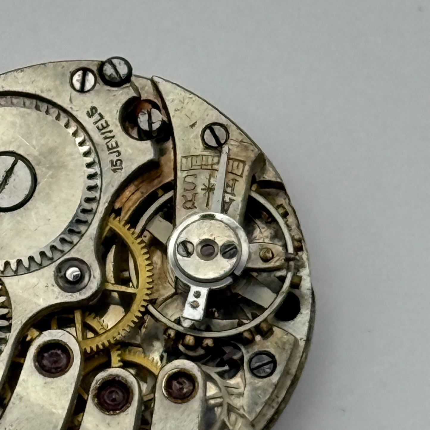 Buren 15 Jewels Trench Watch Movement Manual Wind Vintage Parts Repair 23.5mm