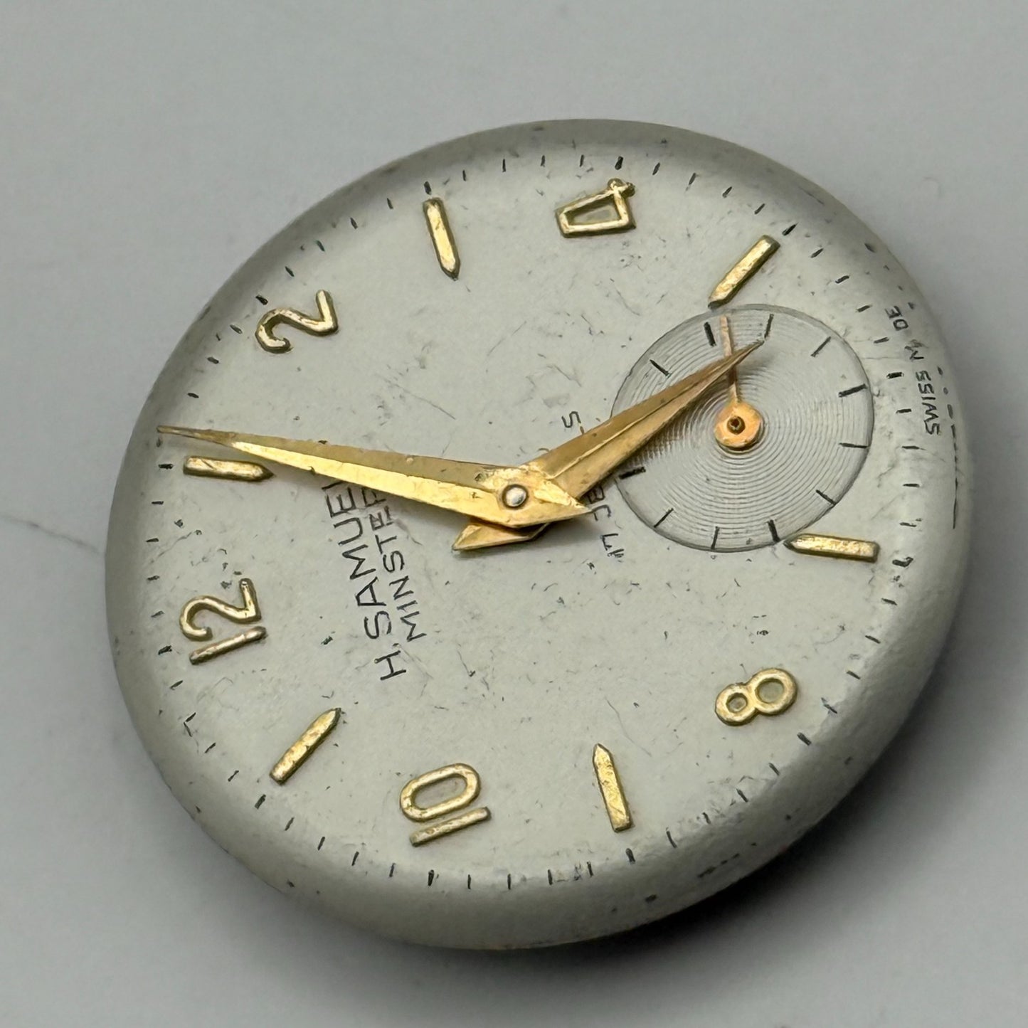 FHF 70 Watch Movement H Samuel Manual Wind Vintage Swiss Parts Repair 23.4mm