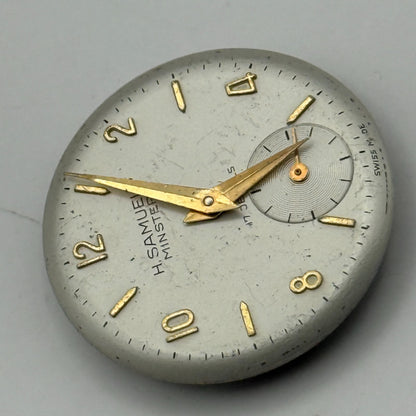 FHF 70 Watch Movement H Samuel Manual Wind Vintage Swiss Parts Repair 23.4mm