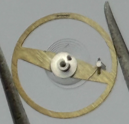 ST 69 Balance Wheel Complete And Spring 6 3/4 8''' 1155 Watch Movement Parts NOS