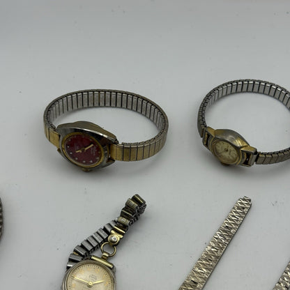 Bundle Of Ladies Vintage Manual Wind Wristwatches Joblot PARTS REPAIR SPARES