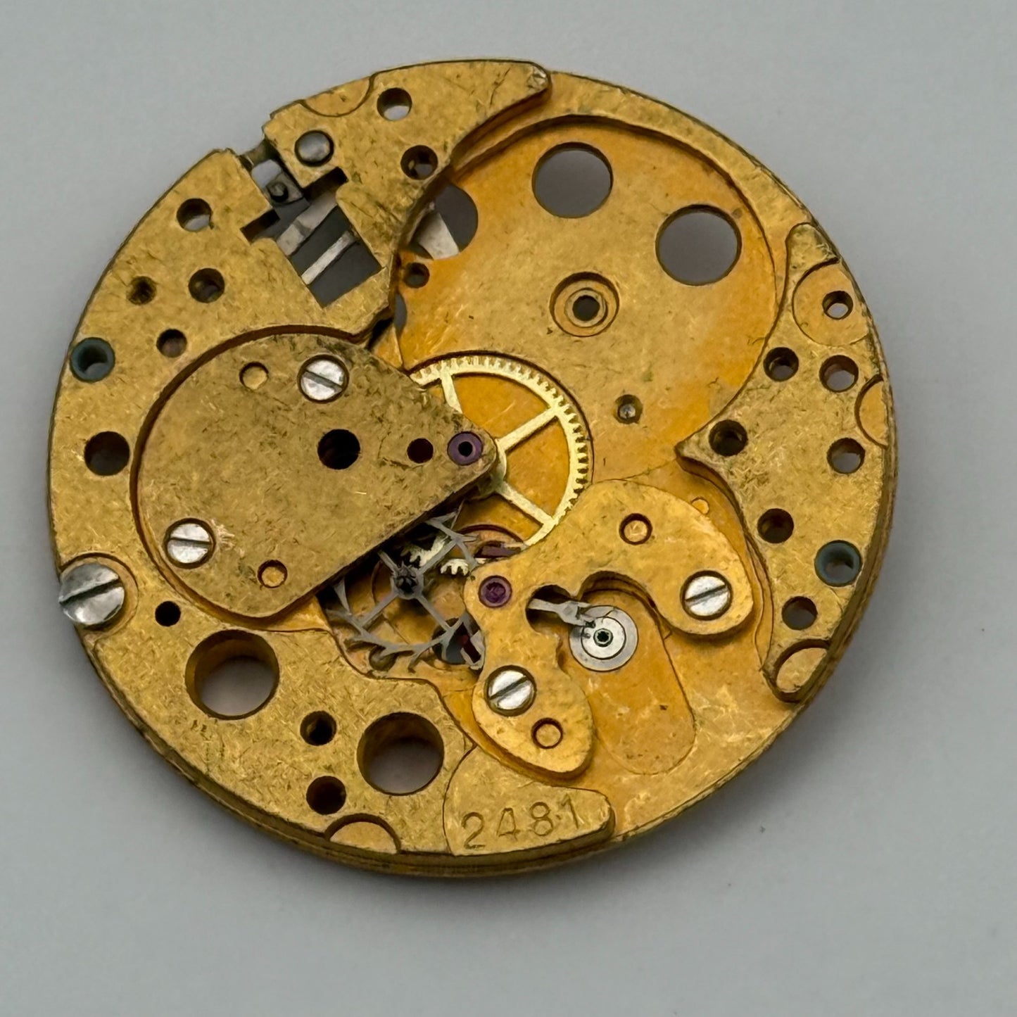 Tissot Omega 2481 Automatic Incomplete Watch Movement Vintage Swiss Parts Repair