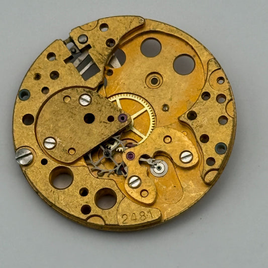 Tissot Omega 2481 Automatic Incomplete Watch Movement Vintage Swiss Parts Repair