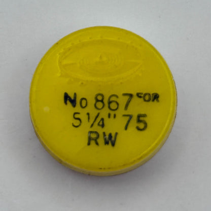 RW 75 Balance Wheel Complete And Spring 5¼’’’ 867 Watch Movement Parts NOS 