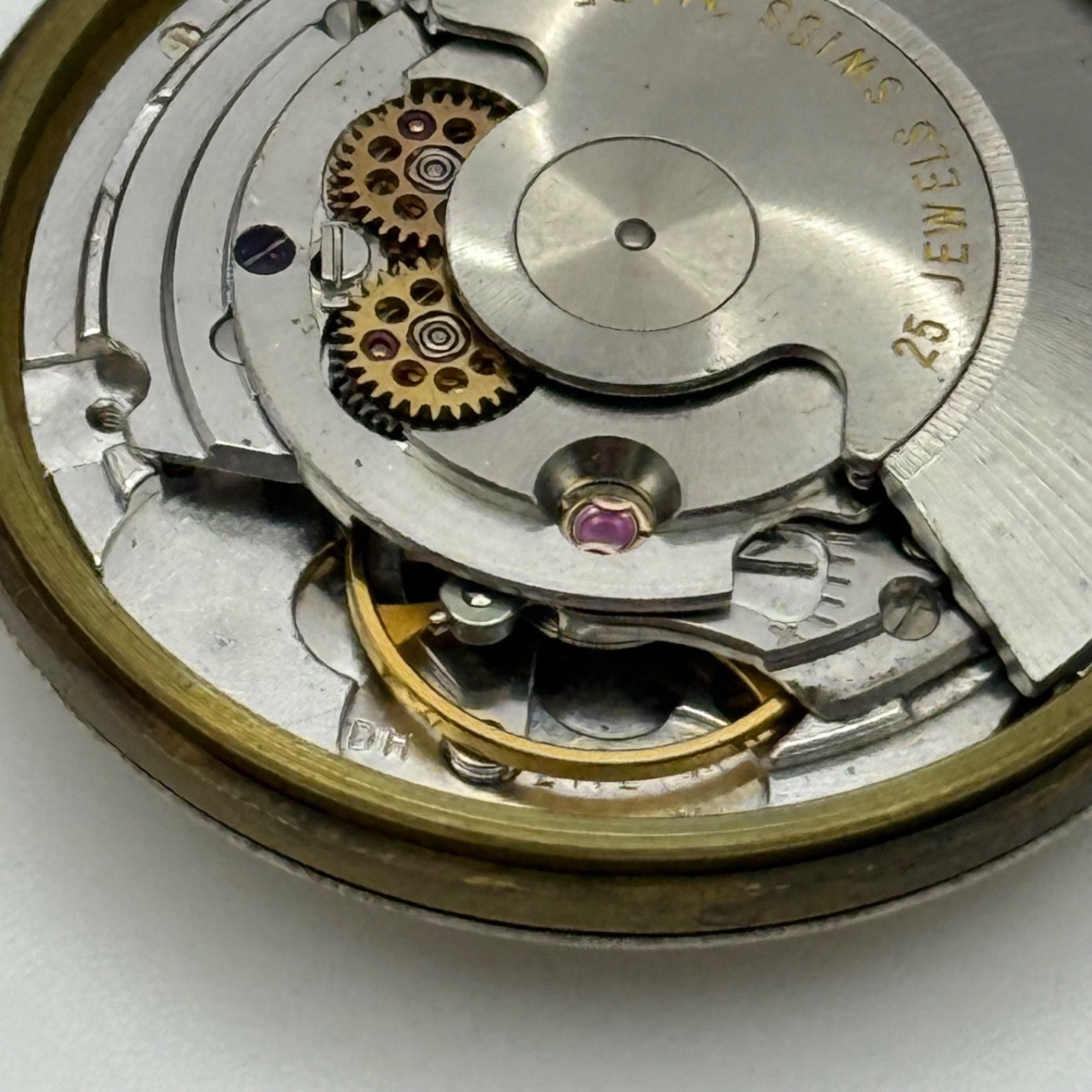 Garrard ETA 2472 Watch Movement Automatic Date Vintage Swiss Parts Repair 29.6mm