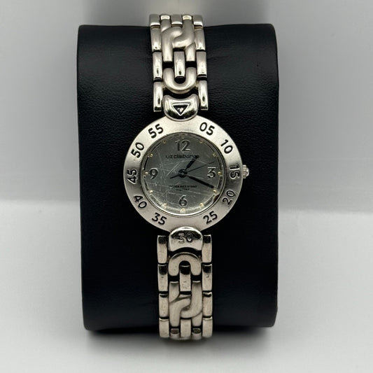 Liz Claiborne Ladies Quartz Watch Silver Tone Bracelet Japan Working 26mm