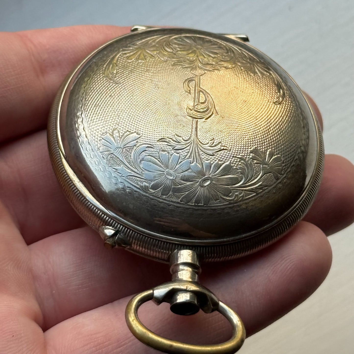 Oris Ottoman Pocket Watch Antique Pin Set Full Hunter To Repair Rare 54mm
