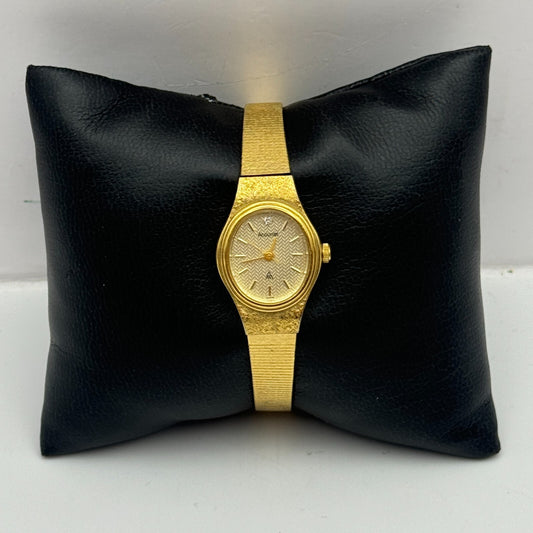 19mm Working Ladies Vintage Sekonda Gold Plated Cal 2035 Quartz Watch 6 Inches