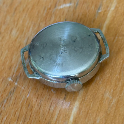 21mm Vintage Oris Cal 612 Blue Indices Swiss Manual Wind Watch PARTS / REPAIR