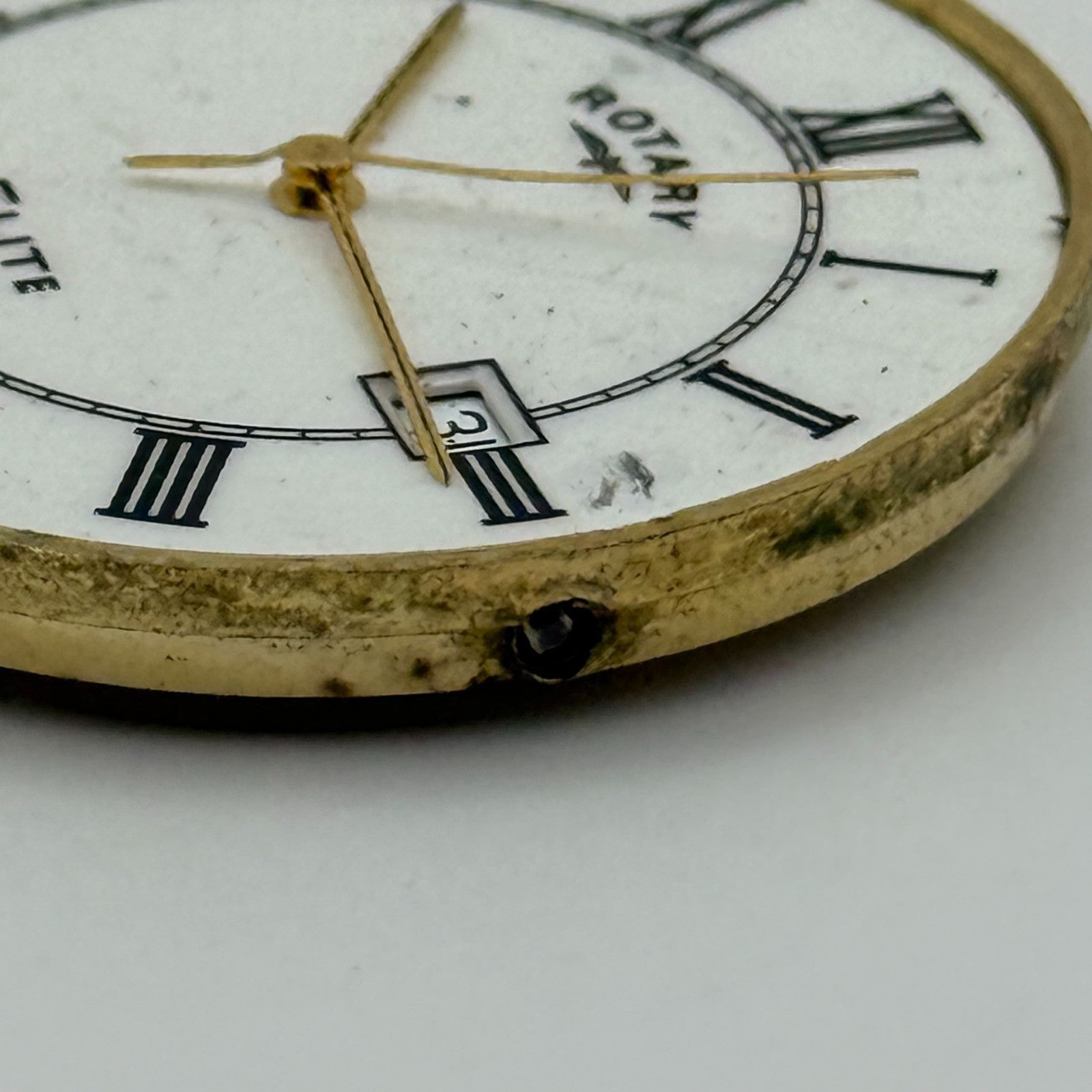 ETA 955.412 Quartz Watch Movement Rotary Elite Date Vintage Parts Repair 31mm