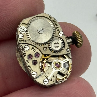12.7mm Running Vertex Revue 85 Manual Wind 15 Jewels Swiss Watch Movement PARTS