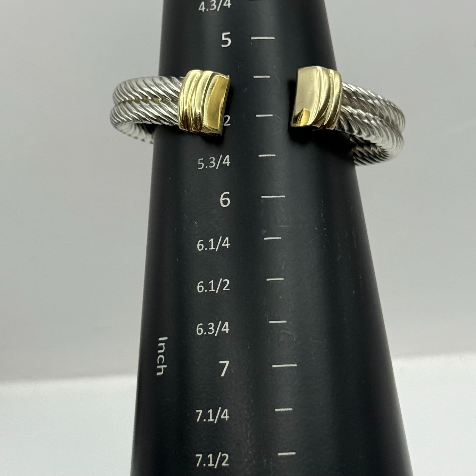 25mm Working Ladies Collezie Jewelled Two Tone Bangle Quartz Watch 5.5 Inches