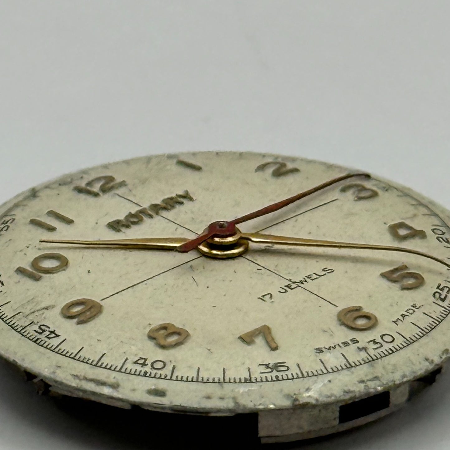 ETA 1080 Watch Movement Rotary 725 Manual Wind Vintage Swiss Parts Repair 23.6mm