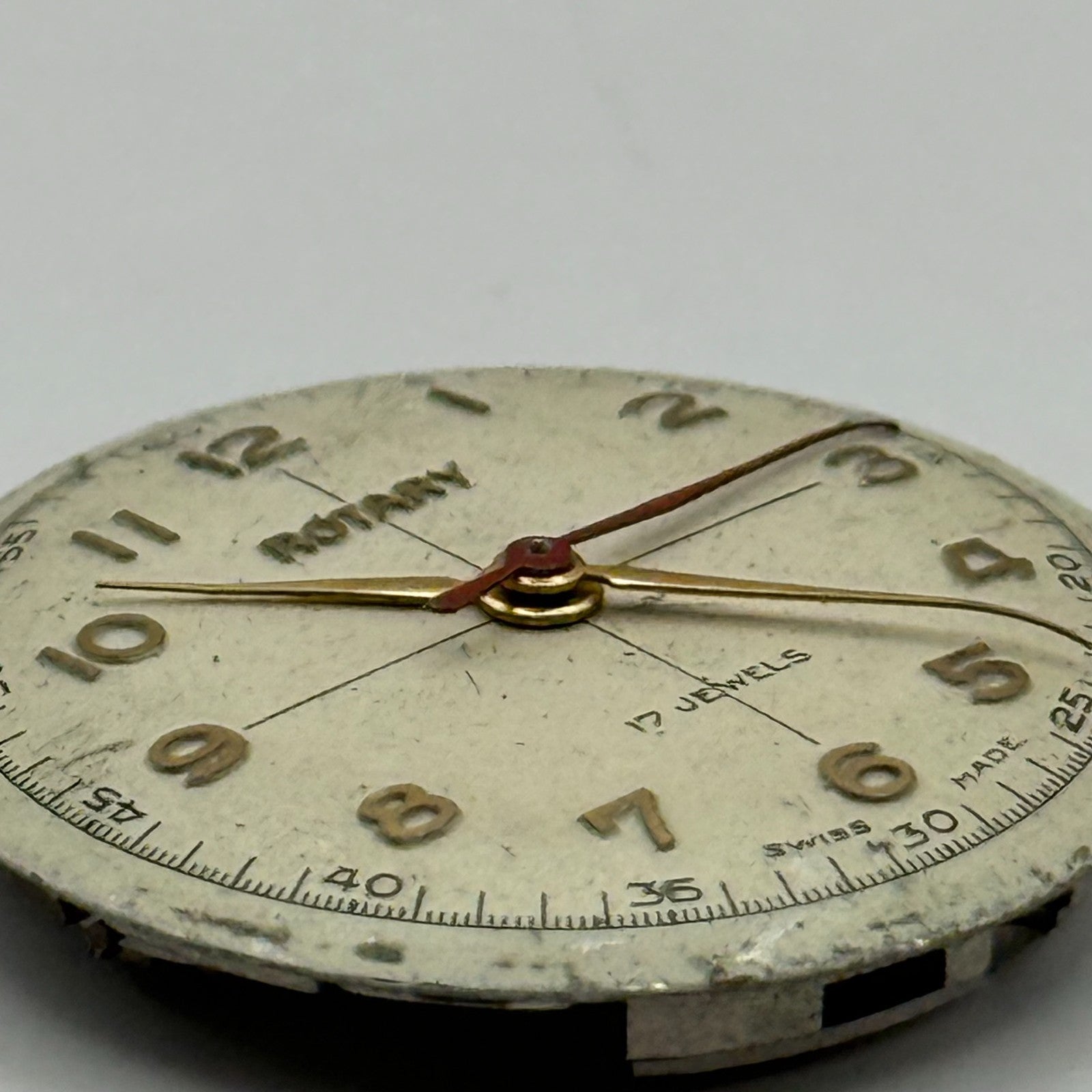 ETA 1080 Watch Movement Rotary 725 Manual Wind Vintage Swiss Parts Repair 23.6mm