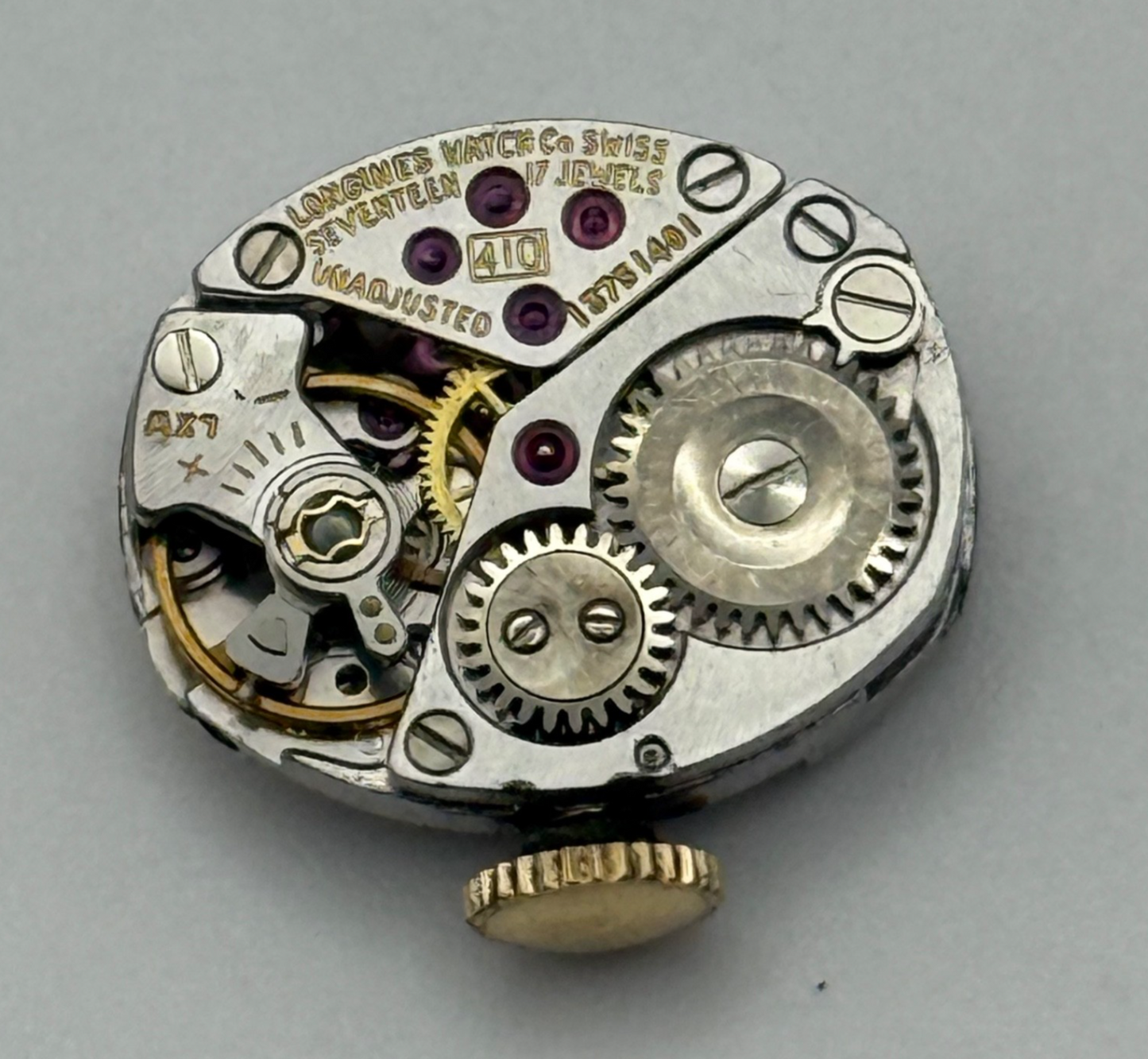 Longines 410 Watch Movement Manual Wind Ladies Vintage Swiss Parts Repair 12.9mm