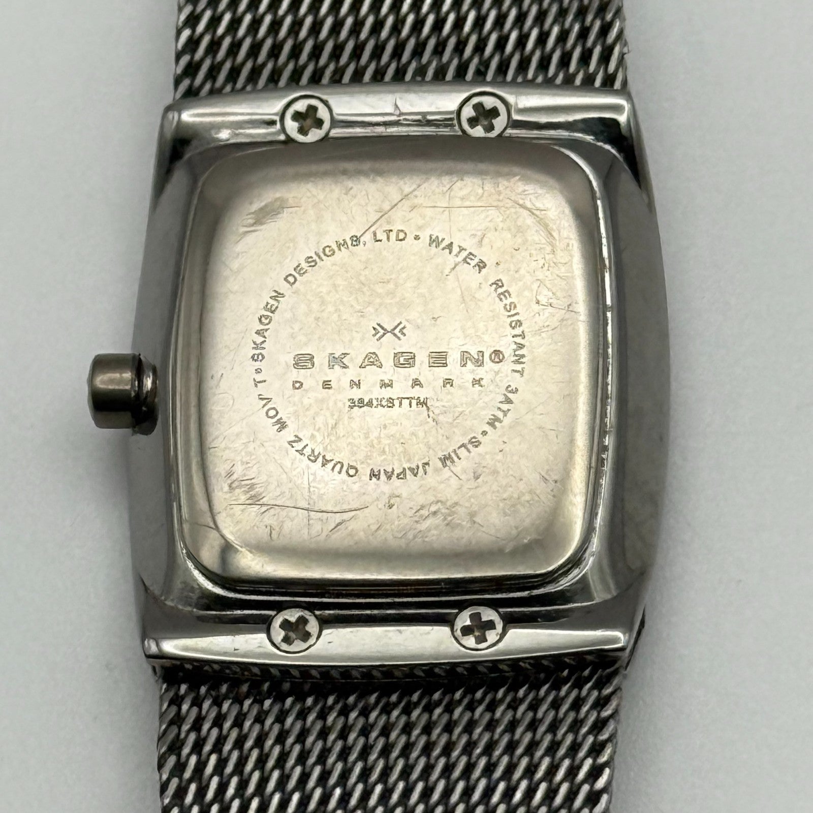 Skagen Denmark Ladies Quartz Watch Titanium Mesh Band Japan 21mm PARTS REPAIR