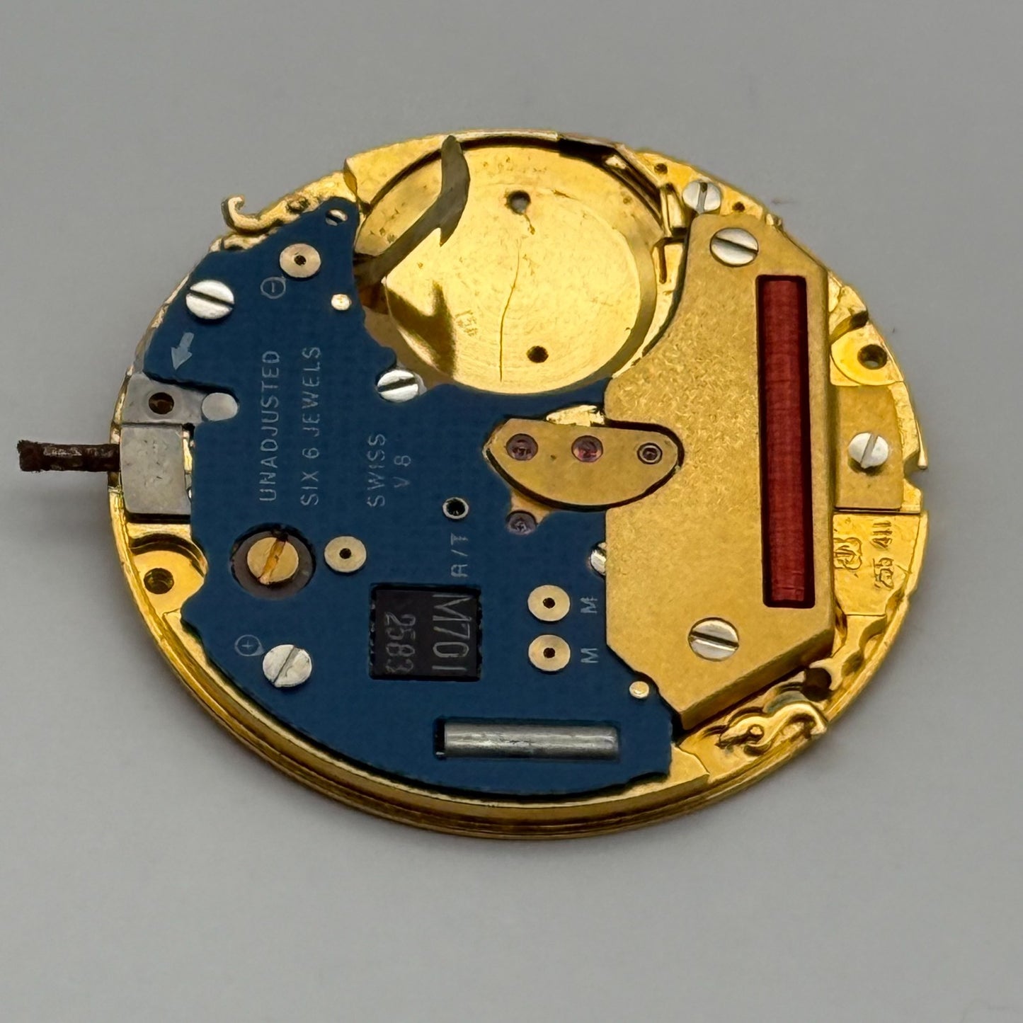 ETA 255.441 Quartz Watch Movement 6 Jewels Vintage Swiss Parts Repair 23.8mm