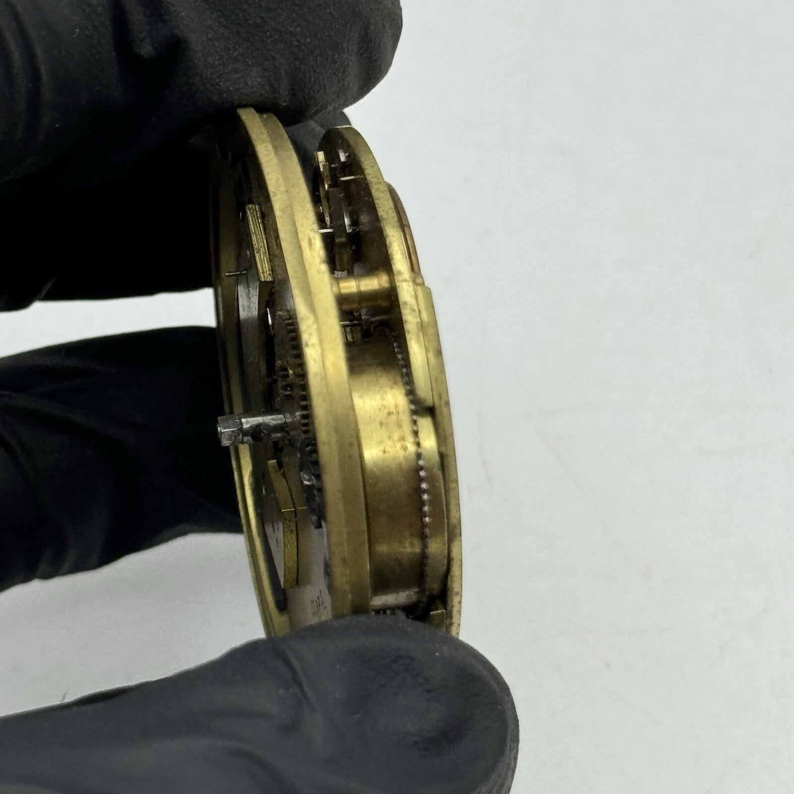 48.1mm Unidentified Fusee Chain Antique Pocket Watch Movement Parts Repair