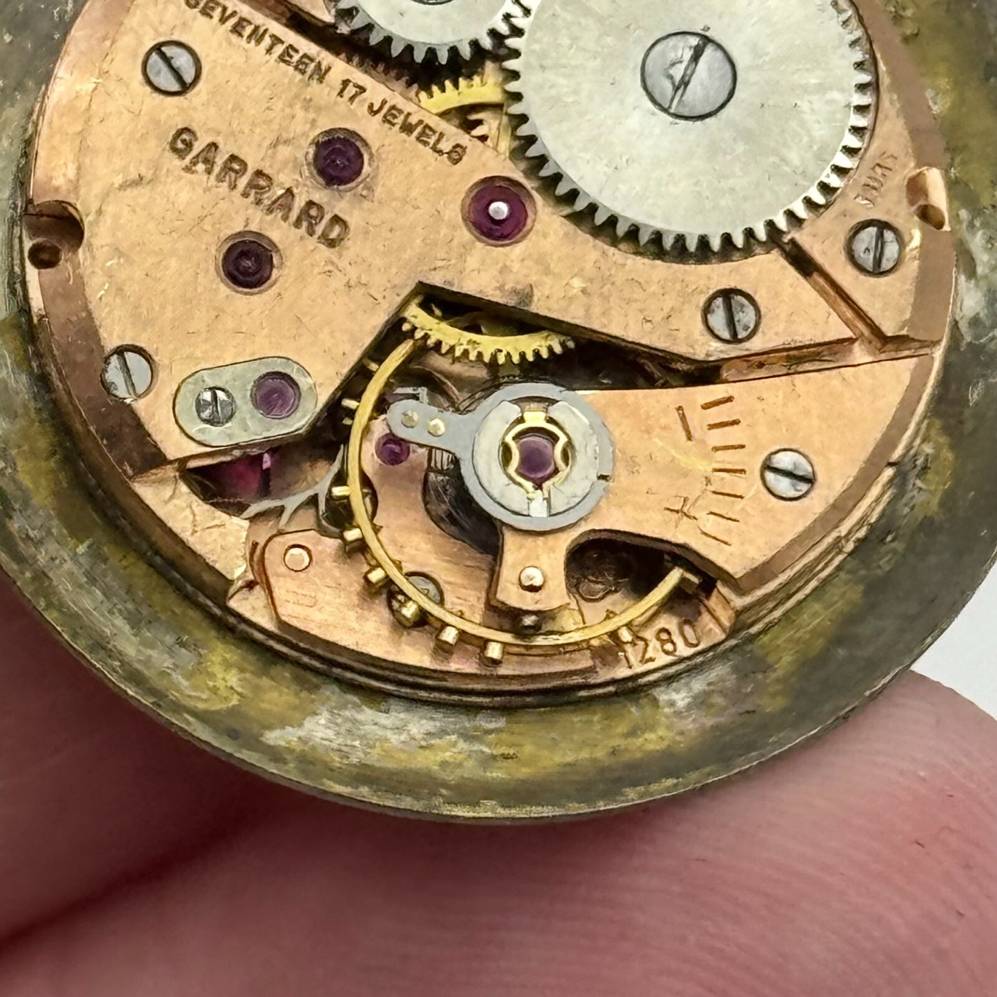 23.6mm Garrard ETA 1280 Balance Ok Watch Movement Swiss Vintage PARTS SPARES