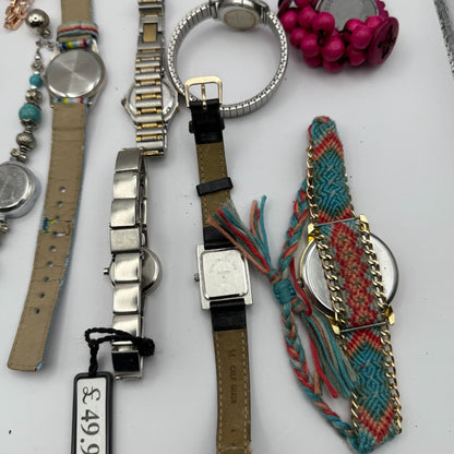 Bundle Of 15 Quartz Watches Job Lot Modern / Vintage Untested Parts / Repair