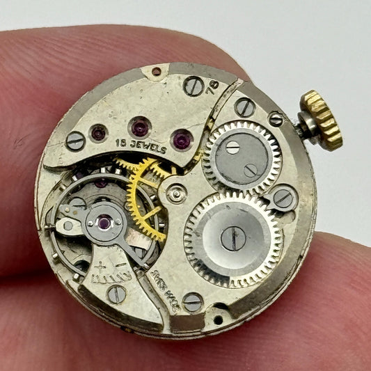19.6mm Limit Revue Cal 78 Roman Numerals Trench Manual Wind Watch Movement PARTS