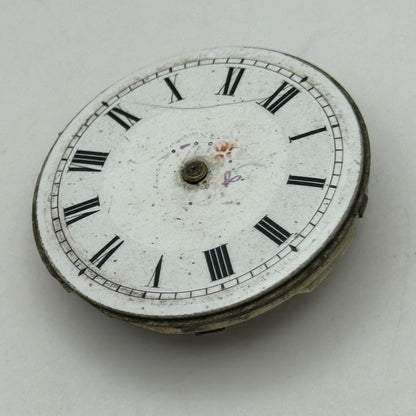 36.2mm Antique Unidentified Key Wound Pocket Watch Movement PARTS REPAIR SPARES