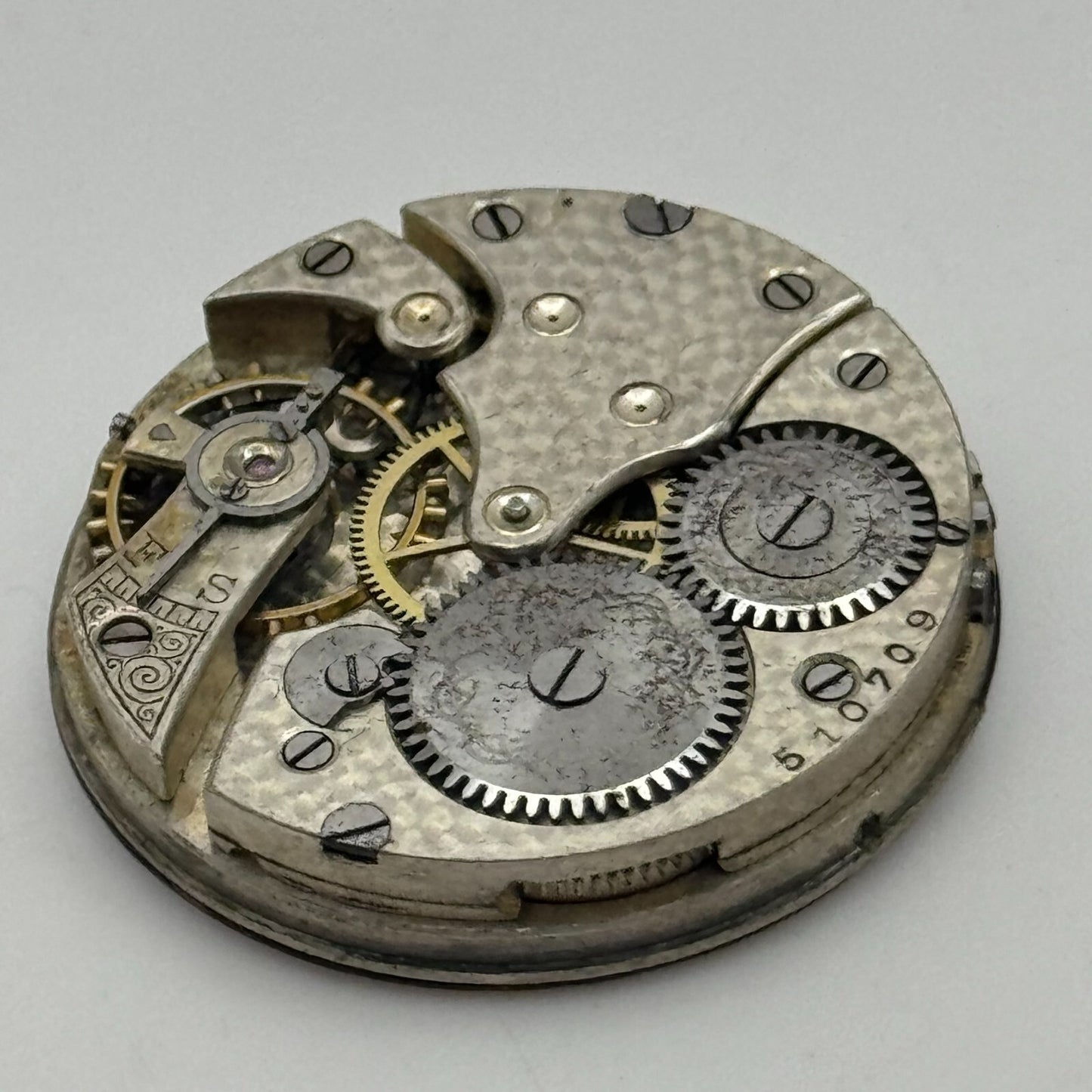 29.5mm F W Dudley Winnipeg 24 Hour Dial Trench Watch Movement Manual Wind PARTS