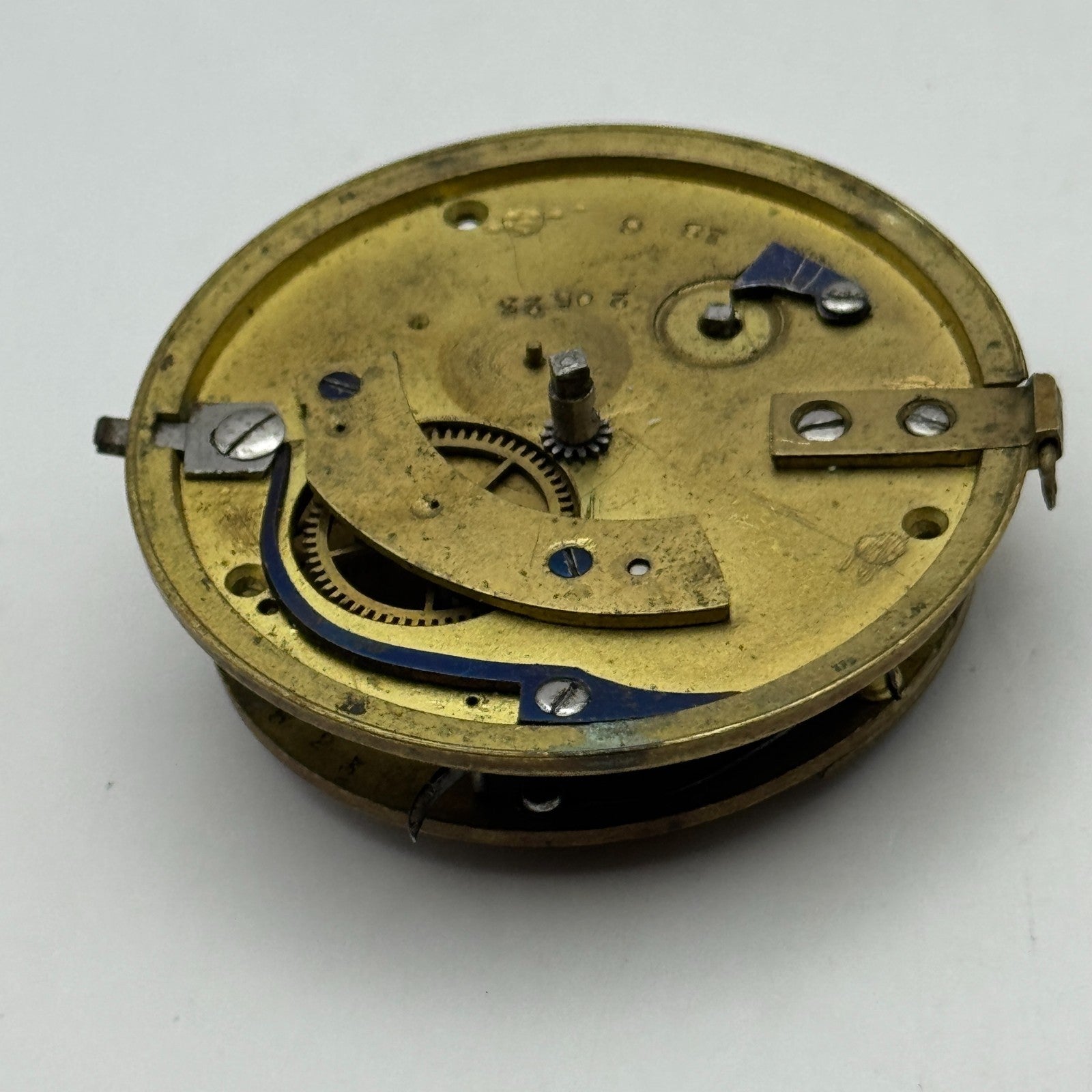 Fusee Pocket Watch Movement Antique English Key Wound Parts Repair Spares 46.4mm