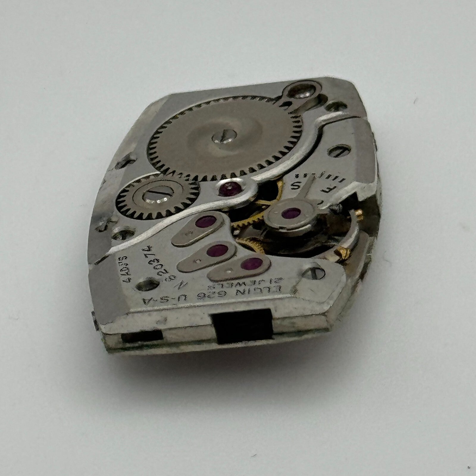 15/0s Elgin Grade 626 Model 2 Vintage American Tank Watch Movement PARTS SPARES