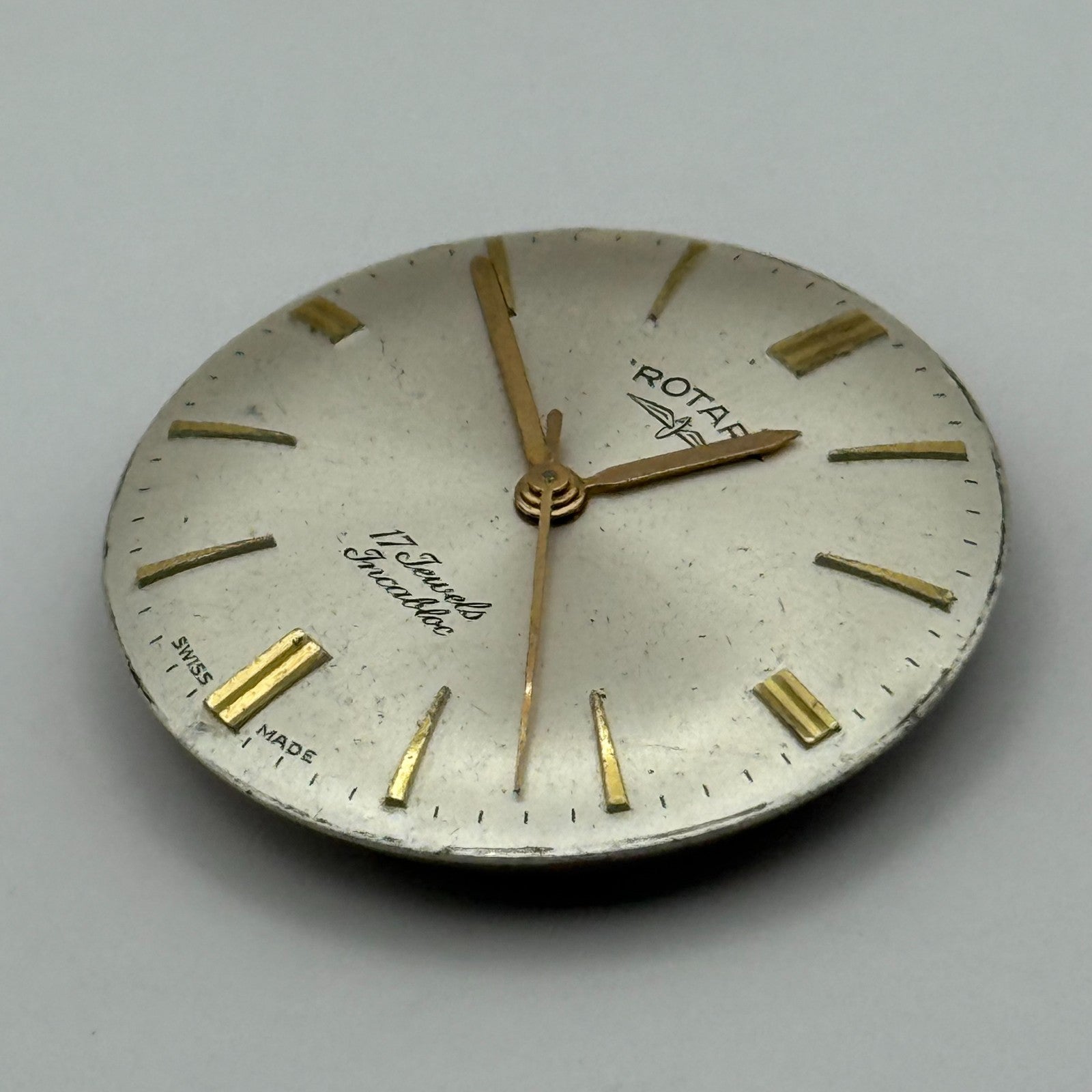 AS 1702/03 Watch Movement Date Rotary Manual Wind Vintage Swiss Parts 25.9mm