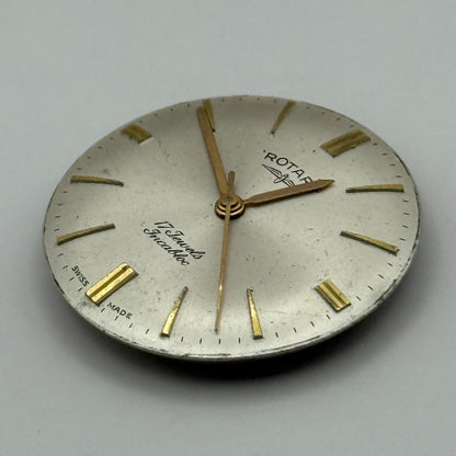 AS 1702/03 Watch Movement Date Rotary Manual Wind Vintage Swiss Parts 25.9mm