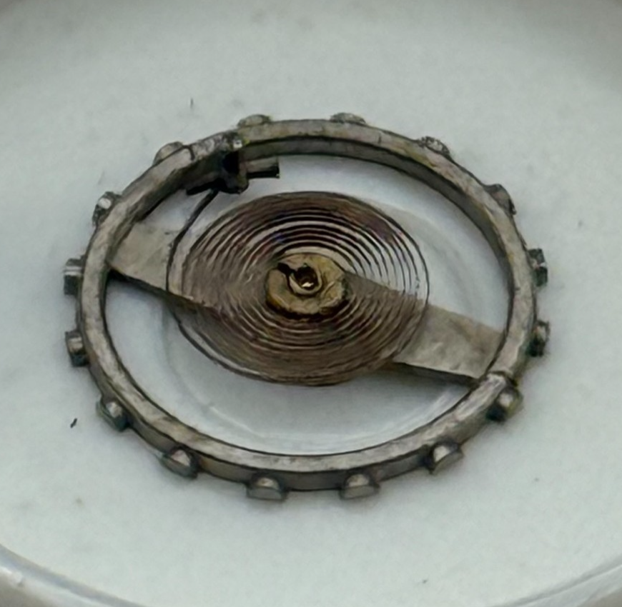 EB 1297 Balance Wheel Complete And Spring 5 1/4'''  117 Watch Movement Parts NOS