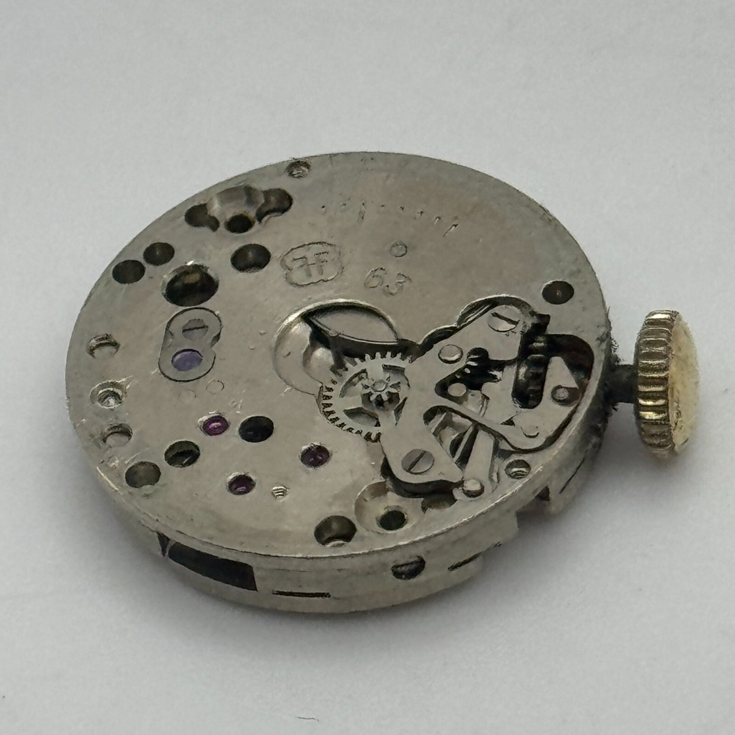 19.6mm Rone 877 FHF 63 Balance Ok Manual Wind Swiss Watch Movement PARTS SPARES
