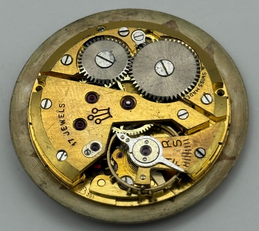 Horus Felsa 391 Watch Movement Manual Wind Vintage Swiss 17 Jewels Parts 26.8mm