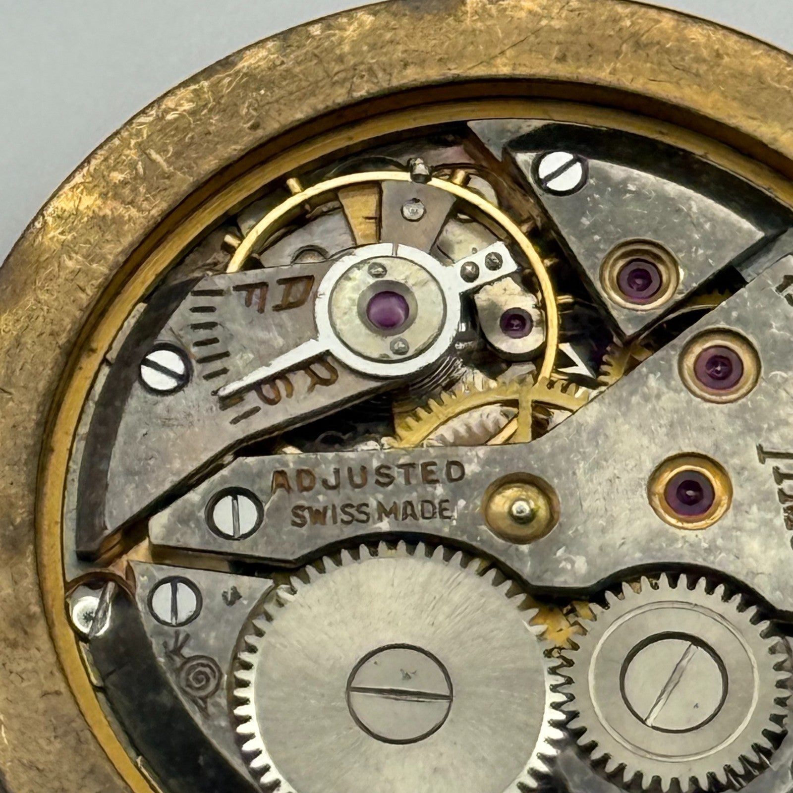 AS 1200 Watch Movement Timor Manual Wind Vintage Swiss Parts Repair 30.4mm