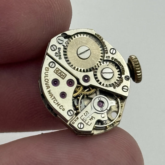 15.1mm Running Vintage Ladies Bulova 6AH Manual Wind Watch Movement PARTS REPAIR