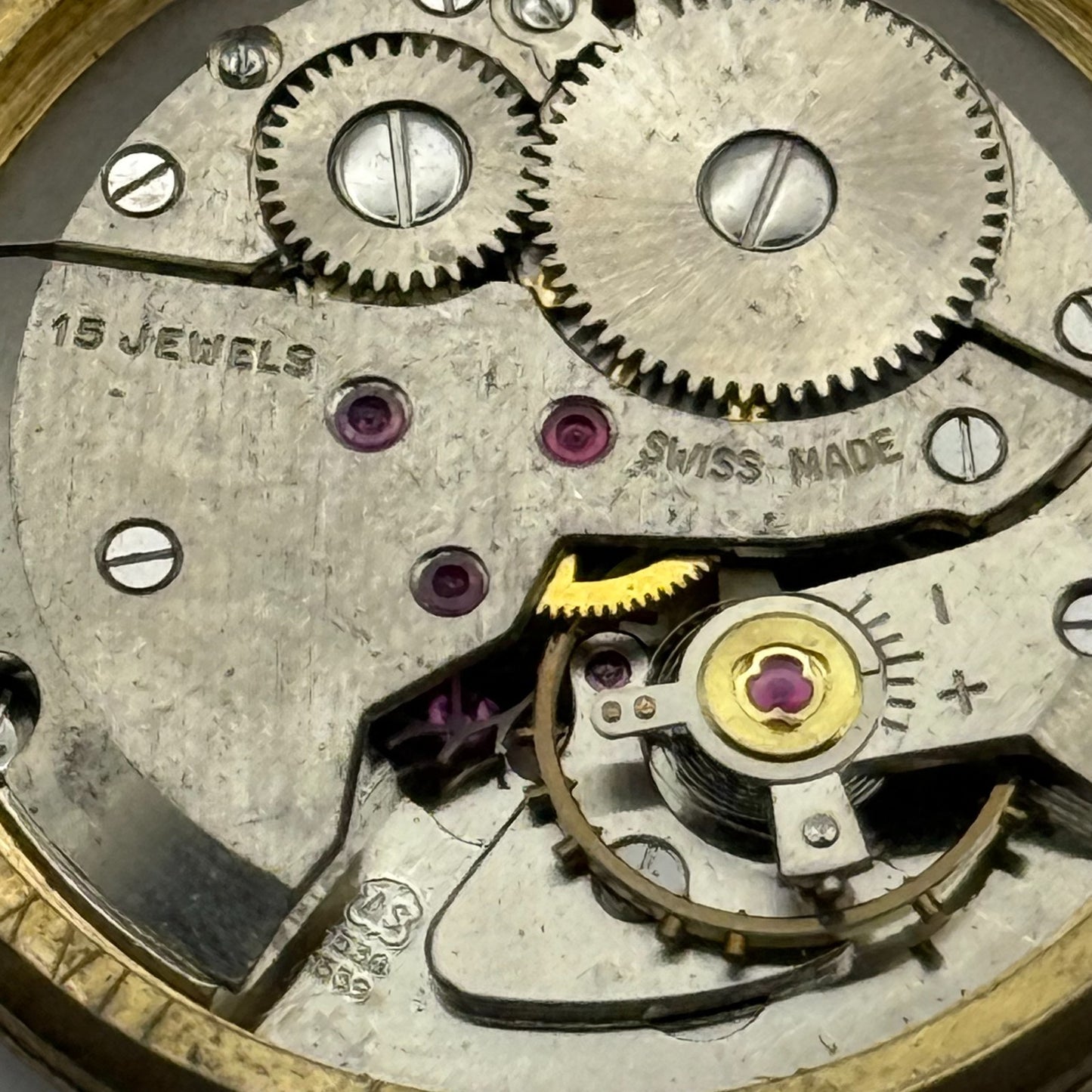 Avia AS 1538 1539 Watch Movement Running Manual Wind Vintage Parts Repair 31mm