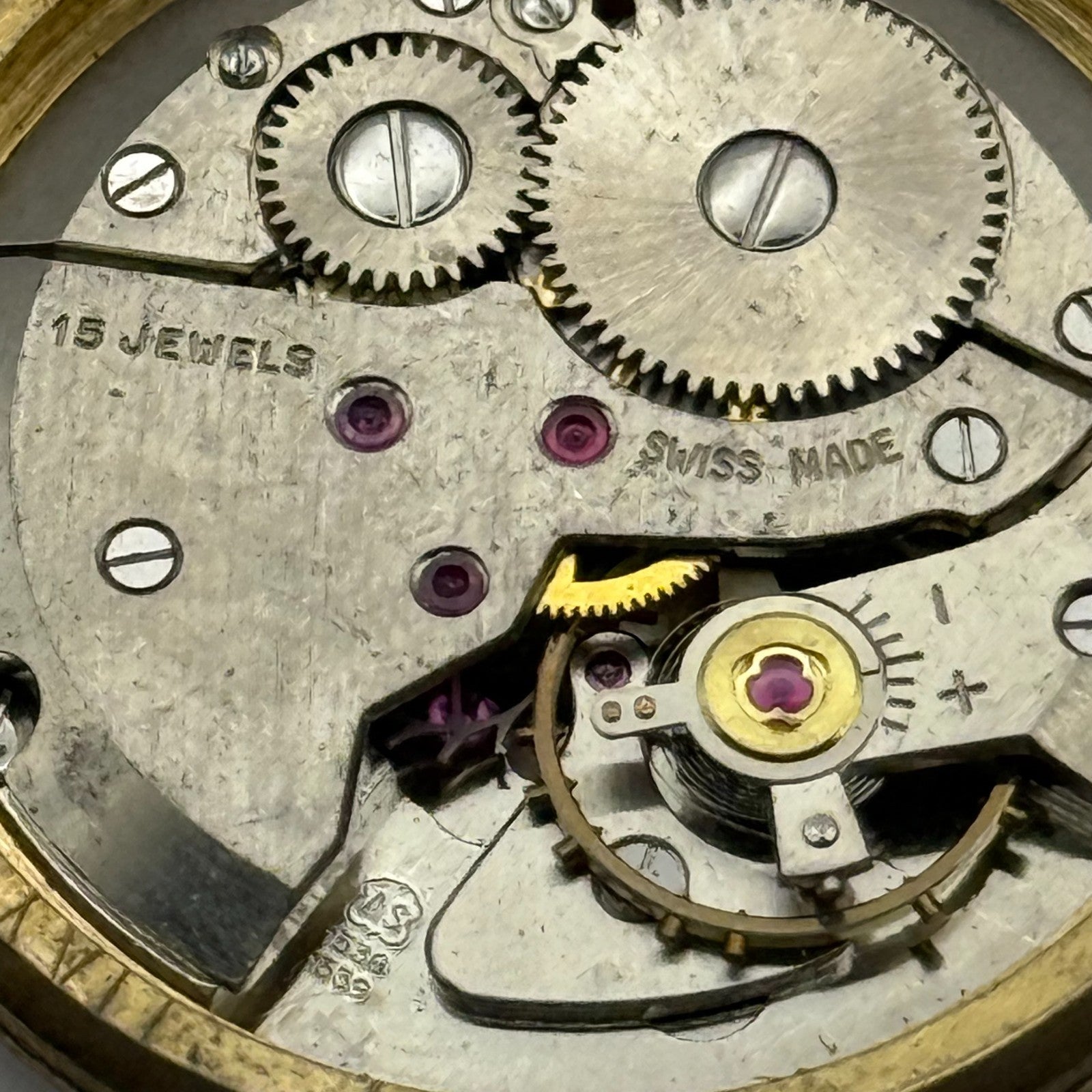 Avia AS 1538 1539 Watch Movement Running Manual Wind Vintage Parts Repair 31mm